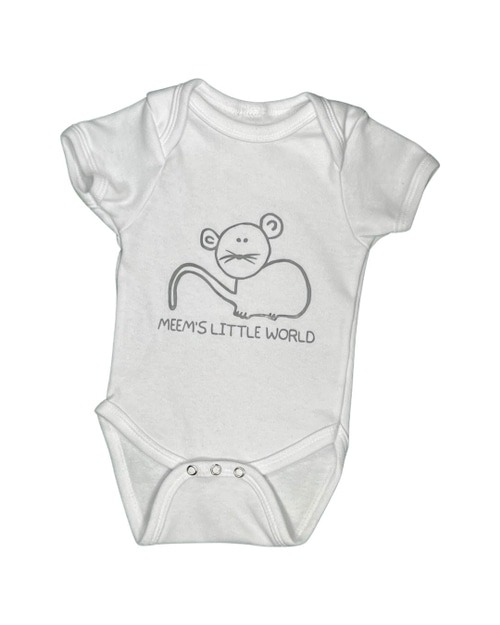 Meem's Little World™ Onesie White