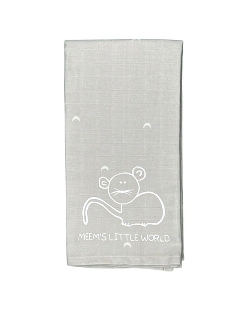 Meem's Little World™ Burp Cloth Gray