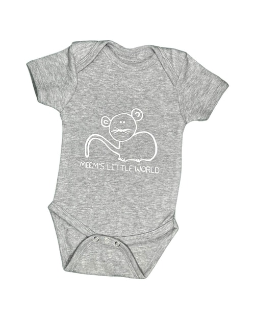 Meem's Little World™ Onesie Gray